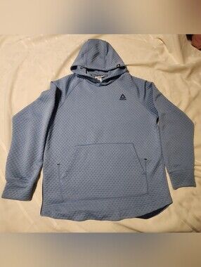 Reebok Light Blue Textured Hoodie